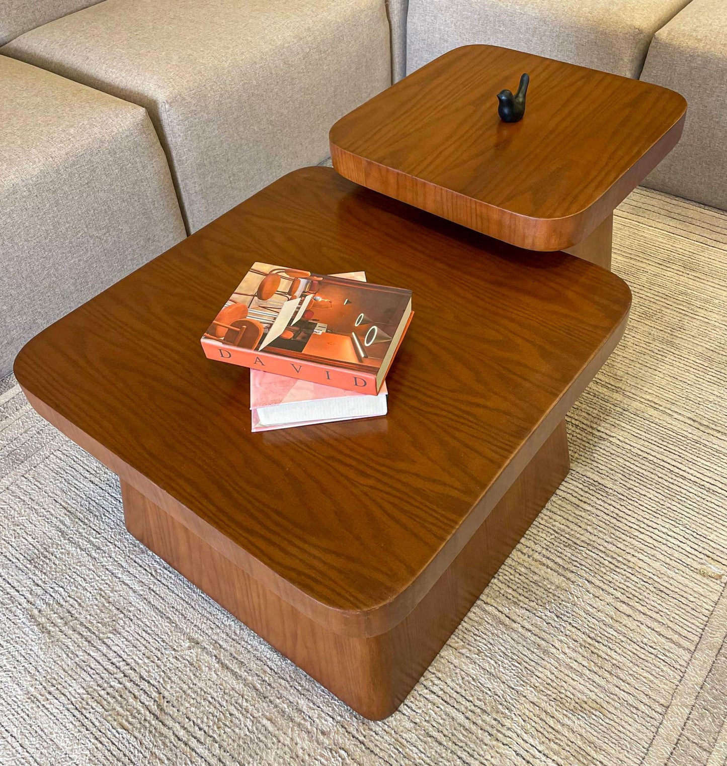 Two pyramid coffee tables