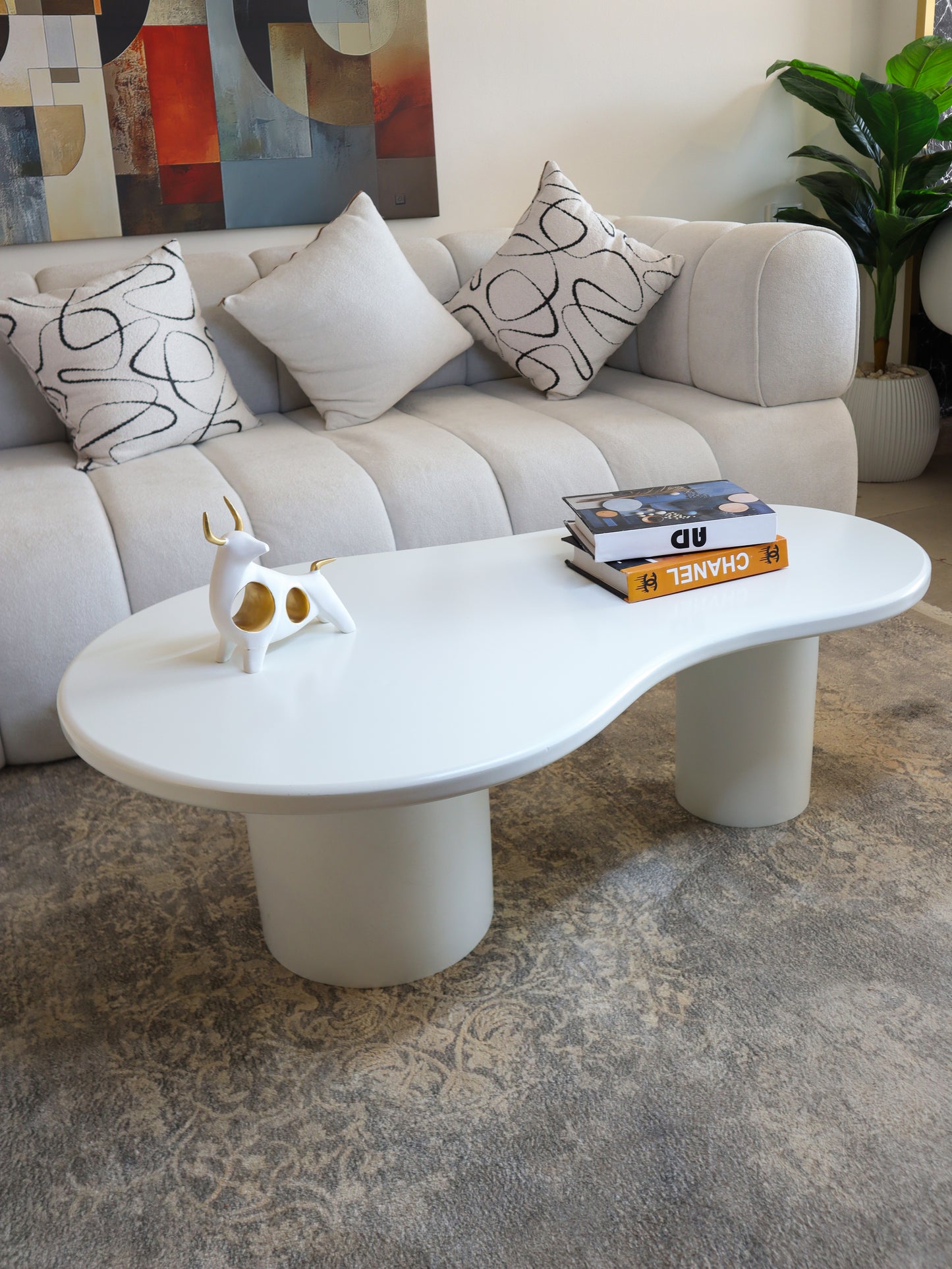 White coffee table