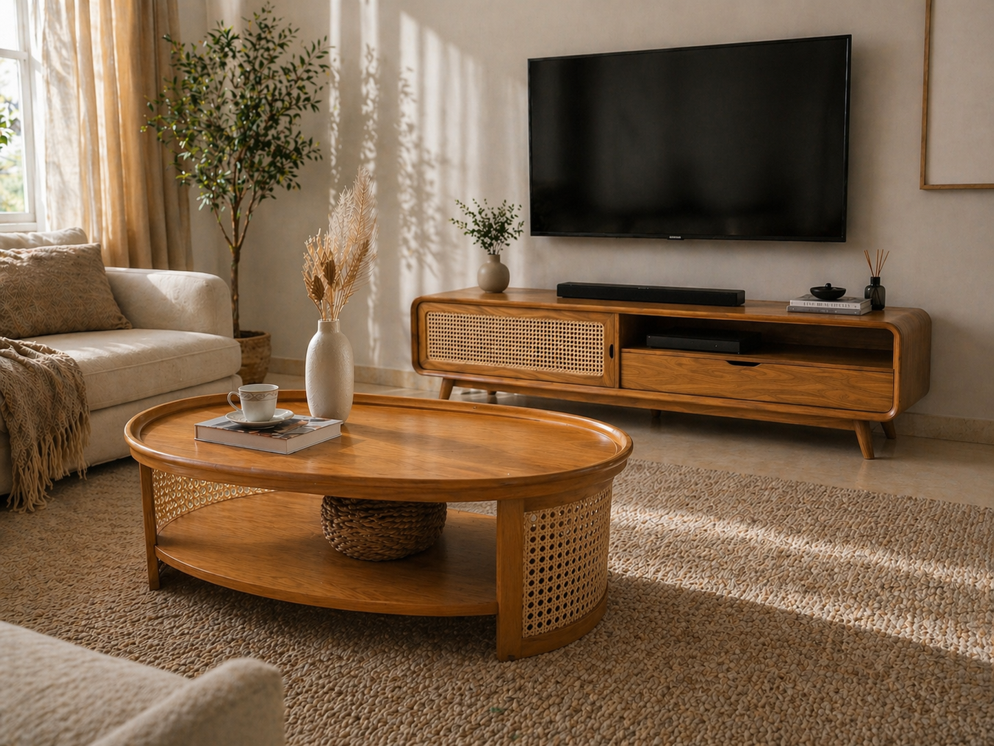 Ratan" TV & Coffee Table Set