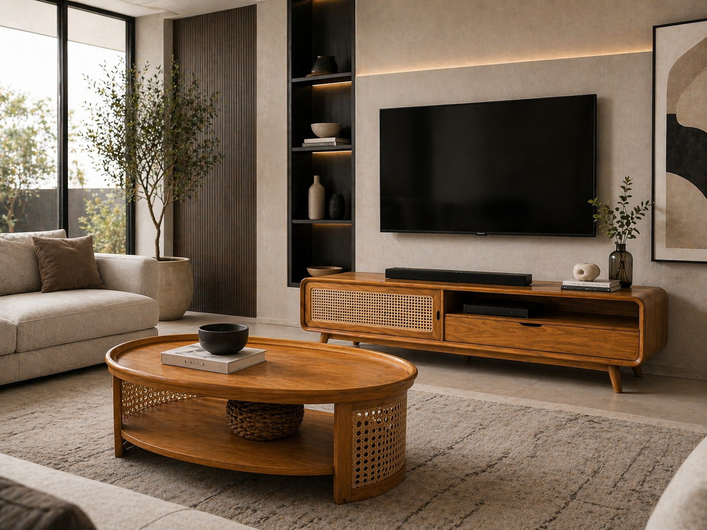 Ratan" TV & Coffee Table Set