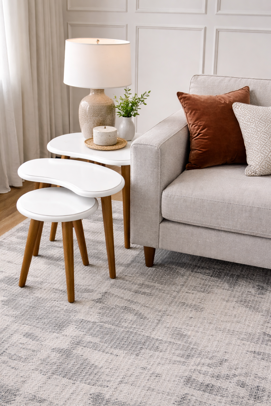 Ivory Flow Nesting Tables