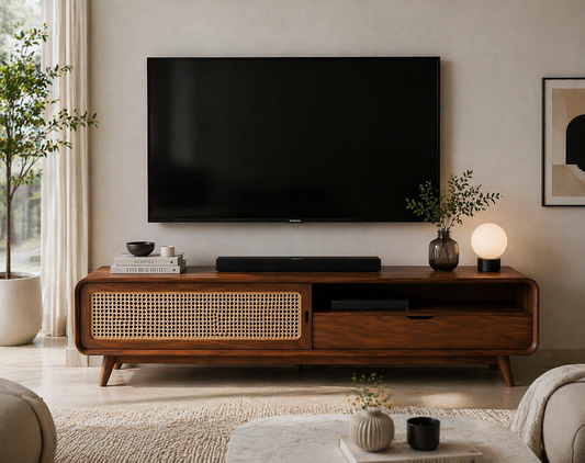 Luxury Natural Wood TV Console
